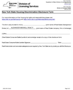 NYS Fair Housing Disclosure