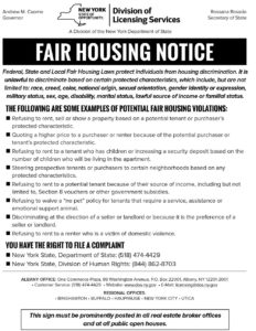 NYS Fair Housing Notice